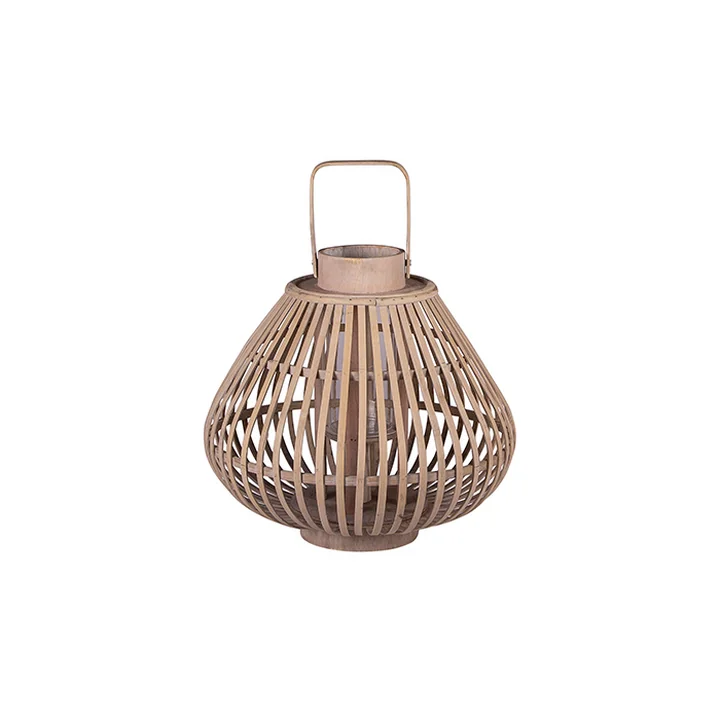 Sahara Bambus Laterne S Ø 31,5 x H 28 cm von von Broste Copenhagen in natur