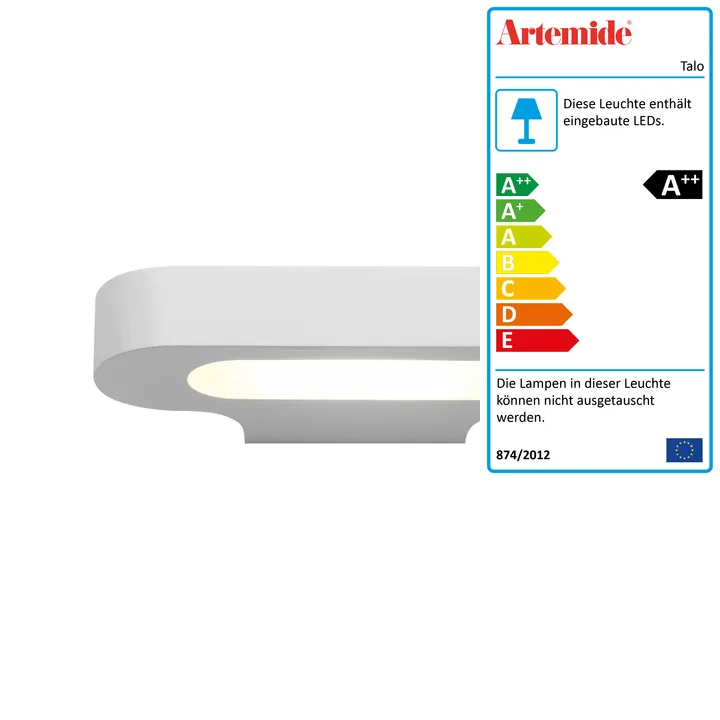 Talo LED-Wandleuchte, 2700K / weiss von Artemide