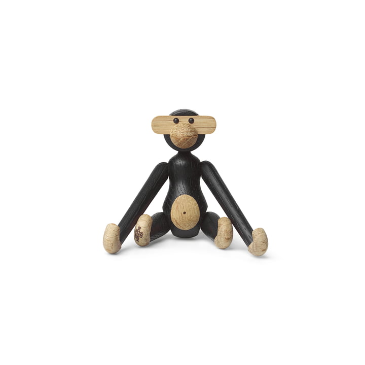 Holz-Affe mini von Kay Bojesen in Eiche schwarz gebeizt