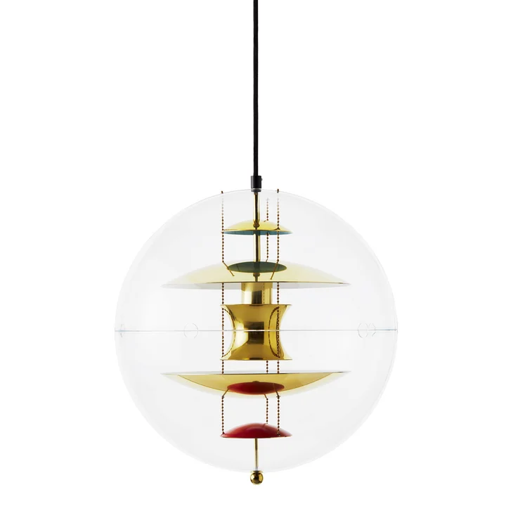VP Globe Pendelleuchte Ø 40 cm, Messing / klar von Verpan 