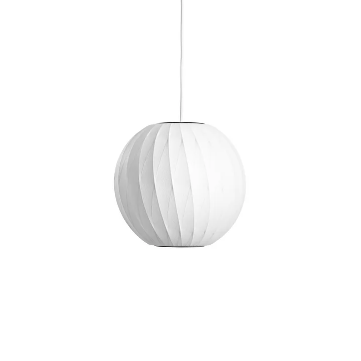 Die Nelson Ball Crisscross Bubble Pendelleuchte S, off white von HAY