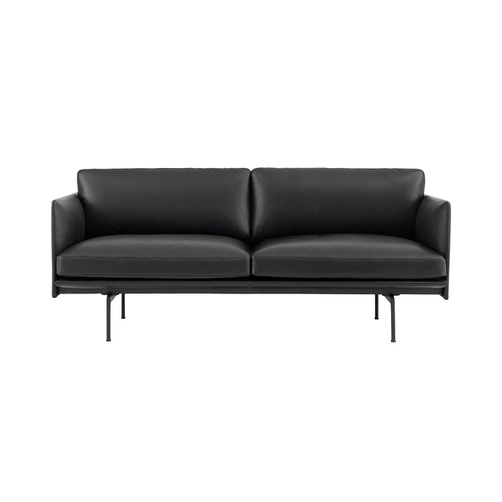 Das Outline Sofa 2-Sitzer von Muuto in schwarz