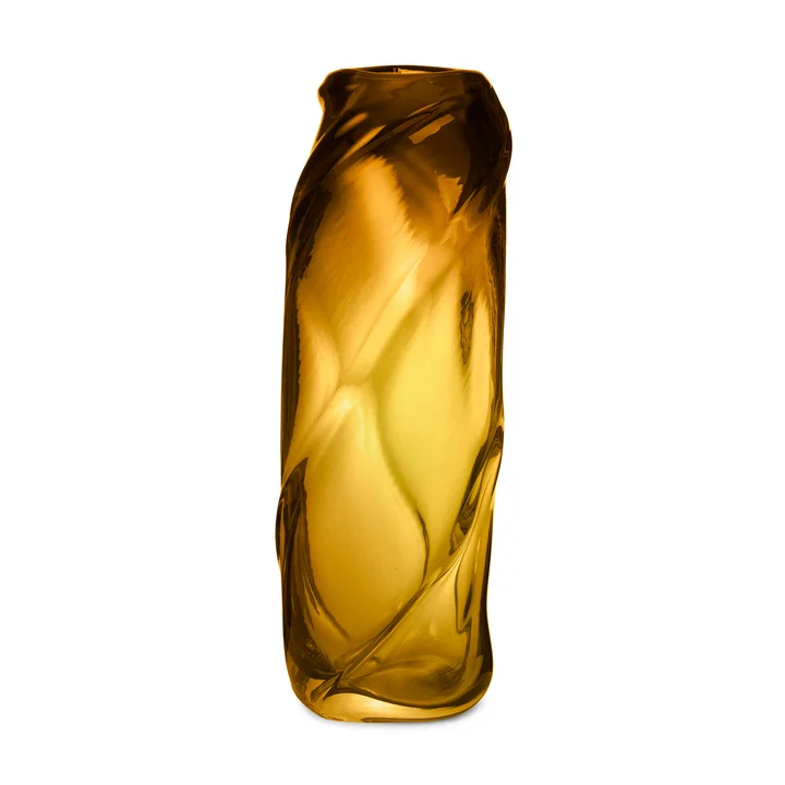 Die Water Swirl Vase von Ferm Living in amber