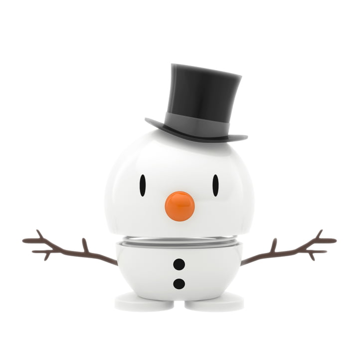 Snowman, klein / weiss von Hoptimist
