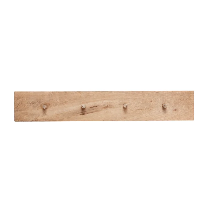 Hakenleiste mit 4 Haken, Eiche, natur von Hübsch Interior