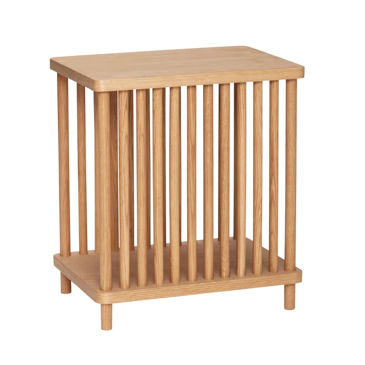Beistelltisch mit Streben, rechteckig, 42 cm hoch, Eiche natur von Hübsch Interior