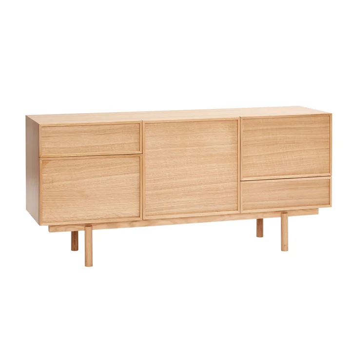 Das Sideboard von Hübsch Interior mit 5 Fächern, Eiche, natur