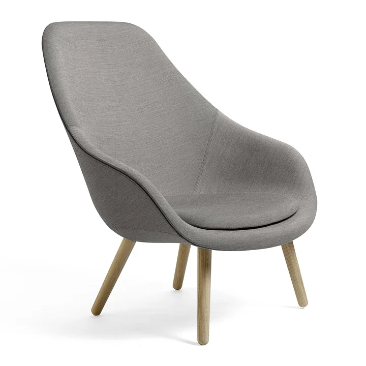 About A Lounge Chair von HAY in der Variante High / AAL 92 Remix hellgrau mit Sitzkissen (123)