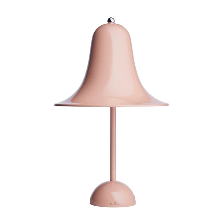 Die Pantop Tischleuchte von Verpan in rosa