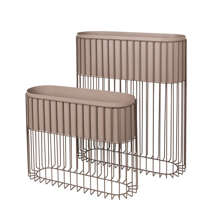 Das Fenja Gestell mit Übertopf von Broste Copenhagen (2er-Set) in simply taupe / warm grey