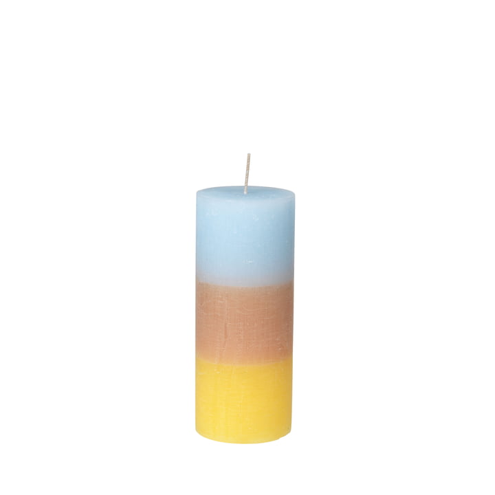 Die Rainbow Kerze von Broste Copenhagen in pineapple cloud, Ø 7 x H 17 cm