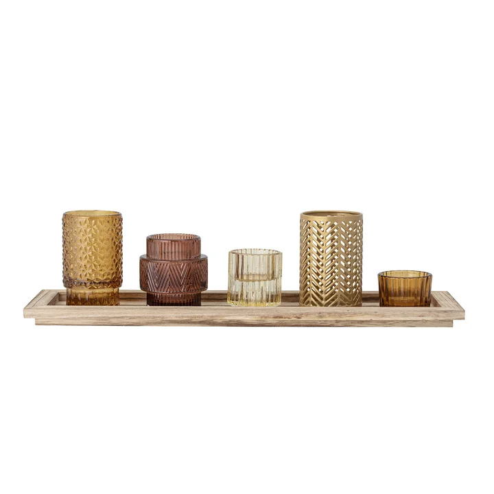 Das Teelichthalter Set von Bloomingville, braun (6-tlg.)