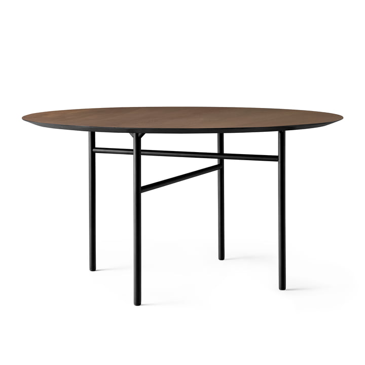 Snaregade Tisch, Ø 138 cm, Eichenfurnier schwarz gebeizt (dunkel) von Audo