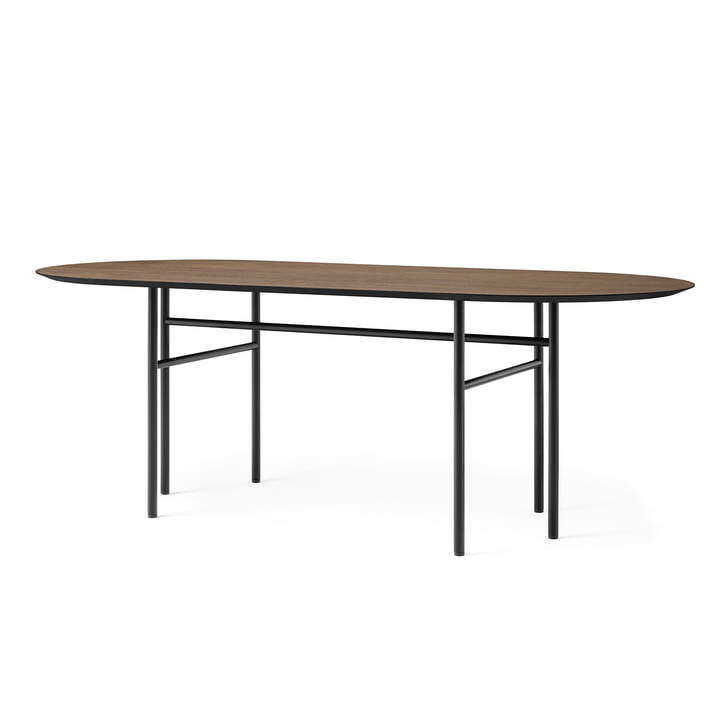 Snaregade Table oval, 95 x 210 cm, schwarz / Eiche gebeizt von Audo