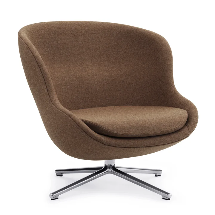 Der Hyg Lounge-Sessel mit Drehgestell von Normann Copenhagen, Aluminium / Synergy