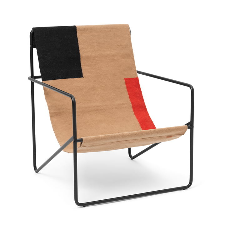 Der Desert Lounge Chair von ferm Living in schwarz / block