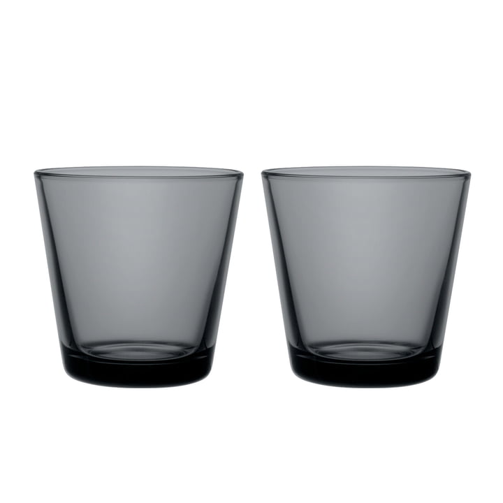 Das Kartio Trinkglas von Iittala, 21 cl, dunkelgrau (2er-Set)