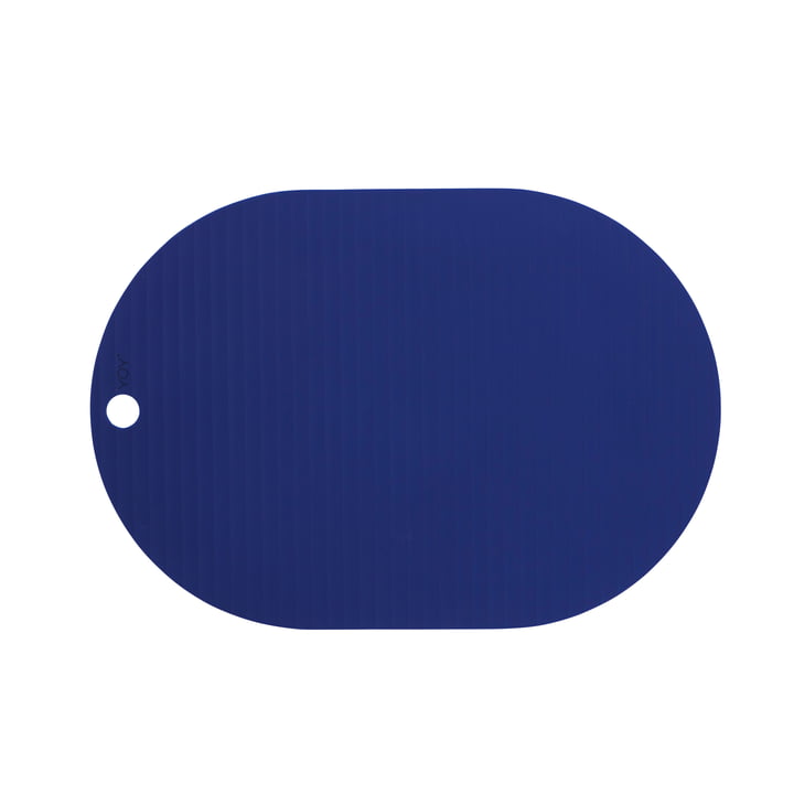 Das Ribbo Tischset oval von OYOY, optik blau