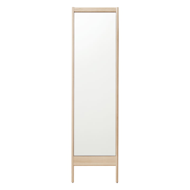 A Line Spiegel, H 195,5 cm, Eiche weiss pigmentiert von Form & Refine