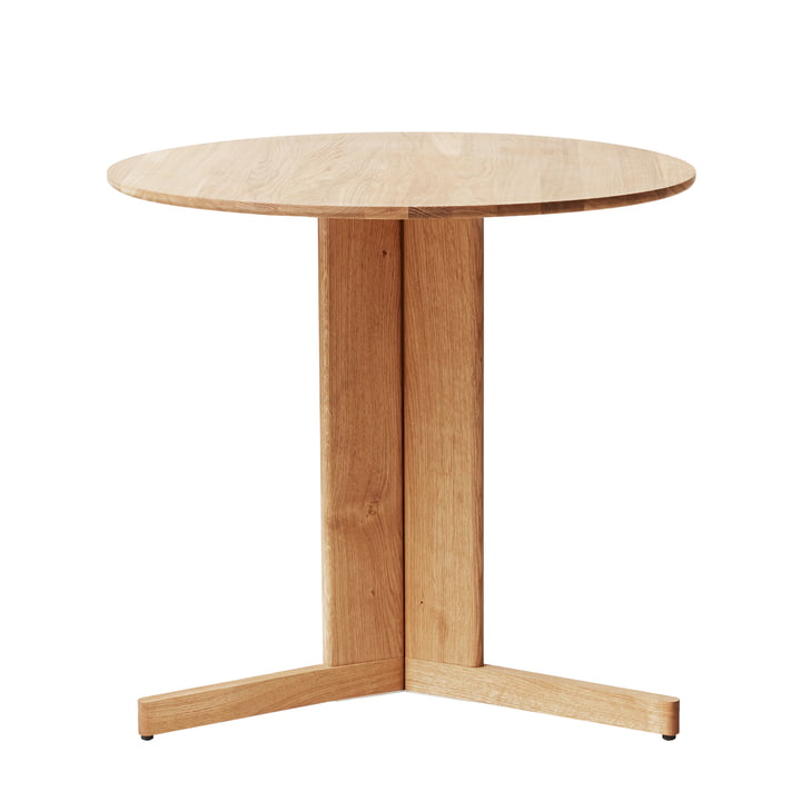 Trefoil Tisch, Ø 75 cm, Eiche weiss pigmentiert von Form & Refine