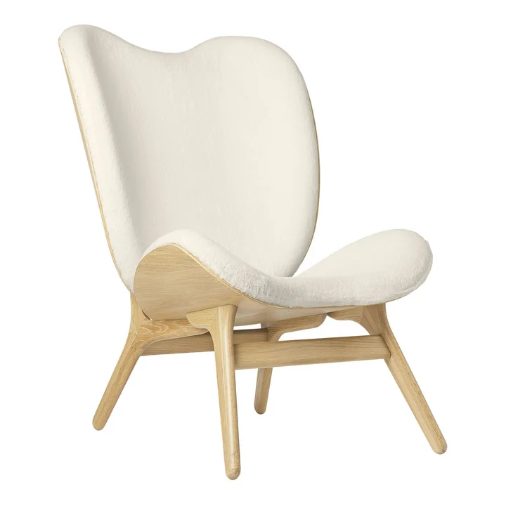 Der A Conversation Piece Tall Sessel von Umage, Eiche / Teddy weiss
