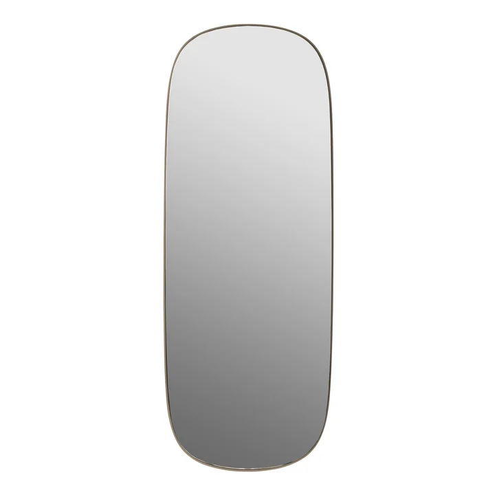 Der Framed Mirror, gross von Muuto, taupe / Klarglas