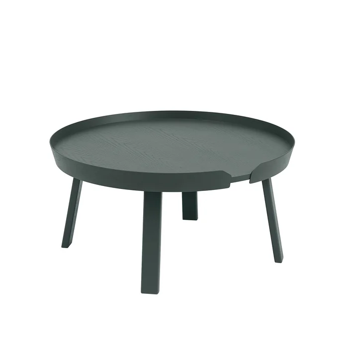 Der Around Couchtisch von Muuto, Ø 72 cm, dunkelgrün