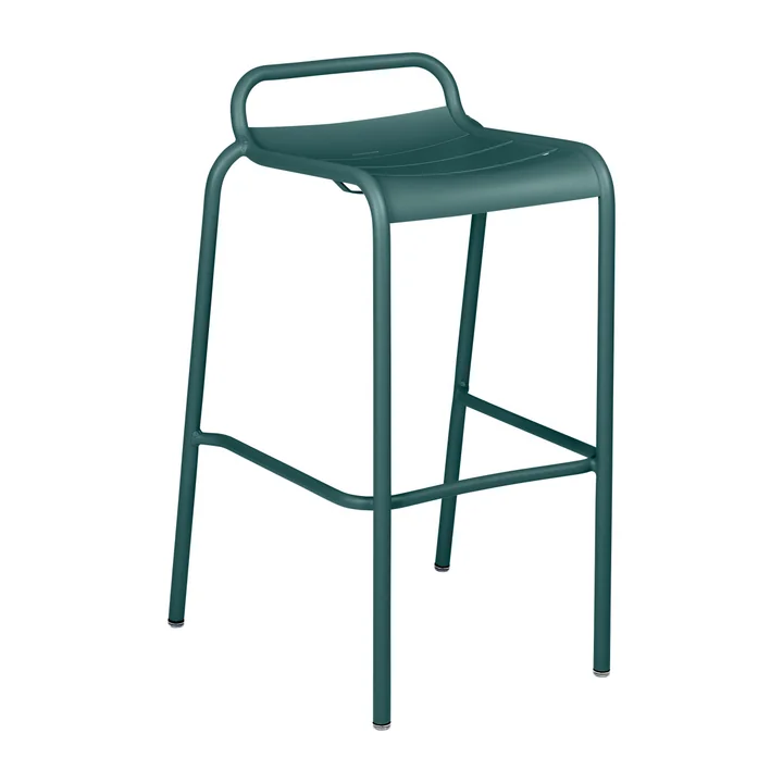 Der Luxembourg Barhocker Stapelbar von Fermob, H 78 cm, gewittergrau