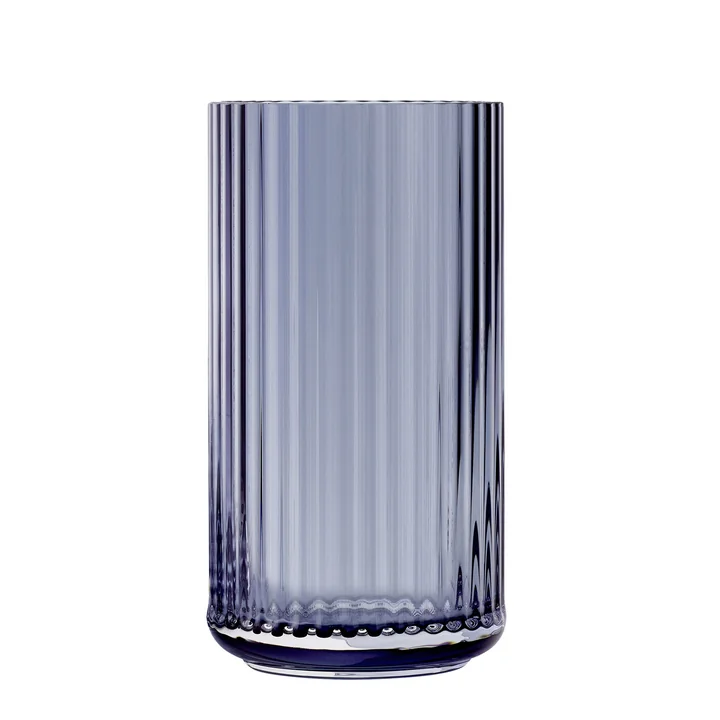 Die Glasvase von Lyngby Porcelæn, H 31 cm, midnight blue