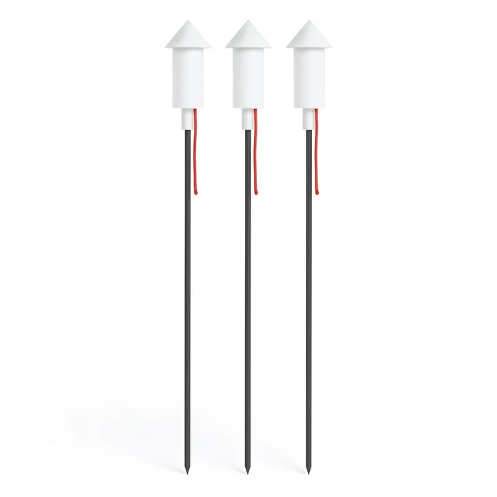 Die Prêt a Racket Solarleuchte von Fatboy, weiss (3er-Set)