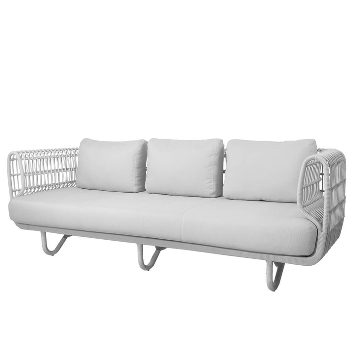 Das Nest 3-Sitzer Sofa Outdoor, weiss / weiss von Cane-line 