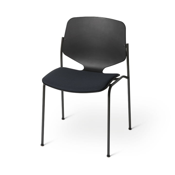 Nova Sea Stuhl mit Sitzpolster, schwarz von Mater