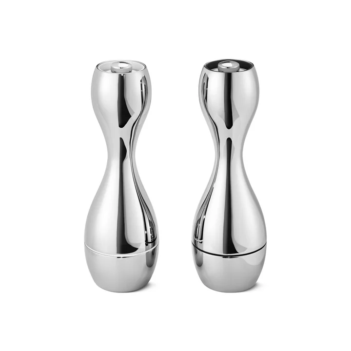 Cobra Salz- und Pfeffermühle von Georg Jensen aus Edelstahl (2er-Set)