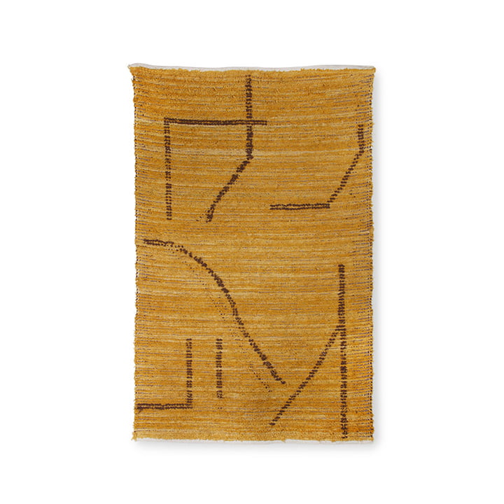 Der Handgewebter Teppich Baumwolle von HKliving, 120 x 180 cm, ocker / braun