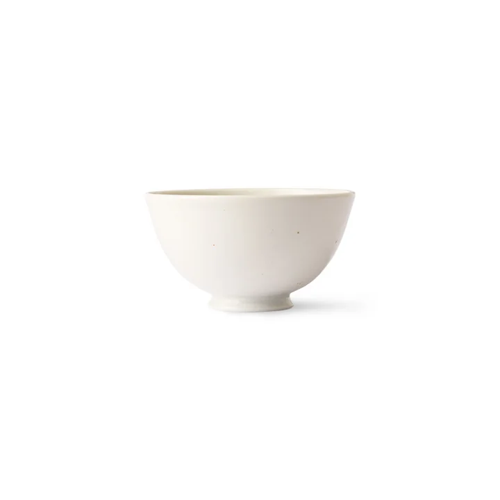 HKliving - Kyoto Schale Reis, Ø 11,3 cm, weiss gesprenkelt