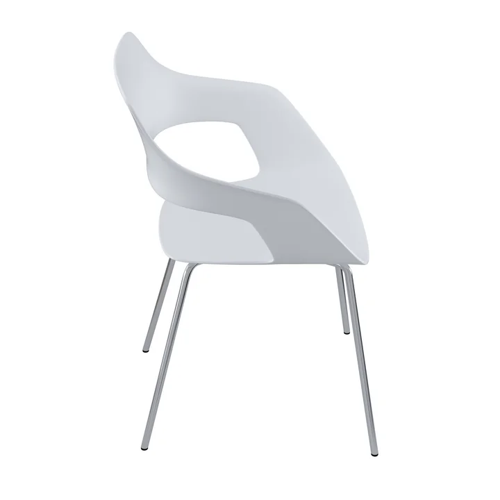 Der Occo 222/10 Stuhl von Wilkhahn, Chrom / weiss
