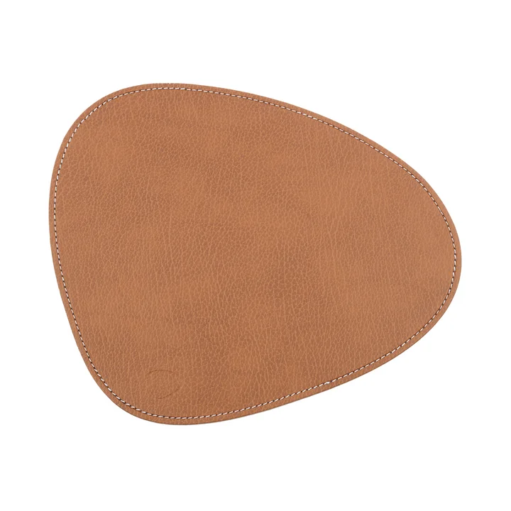 Mouse Mat Curve von Lind DNA in Bull natur / Naht weiss