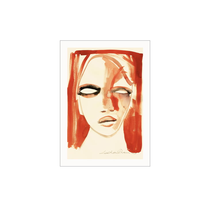 Das Red Portrait Poster von Paper Collective, 30 x 40 cm