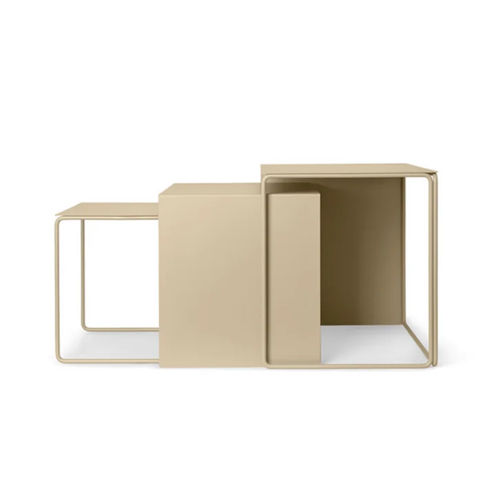 Cluster Tables (3er-Set) von Ferm Living in cashmere