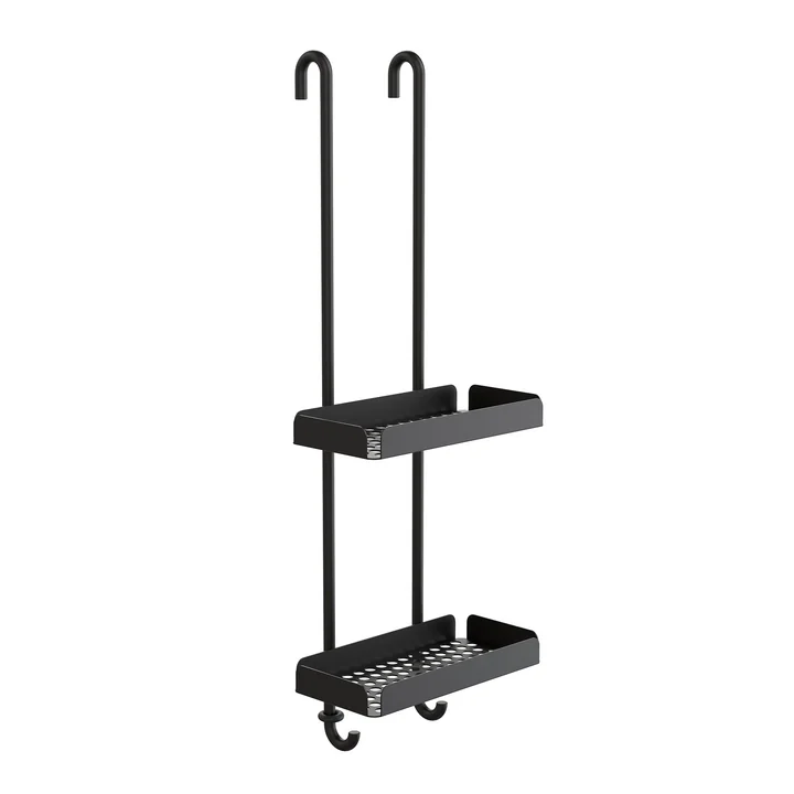 Die Nova2 Duschablage zum Aufhängen doppelt von Frost, schwarz