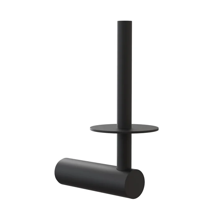 Der Nova2 Toilettenpapierhalter für Ersatzrolle von Frost, schwarz