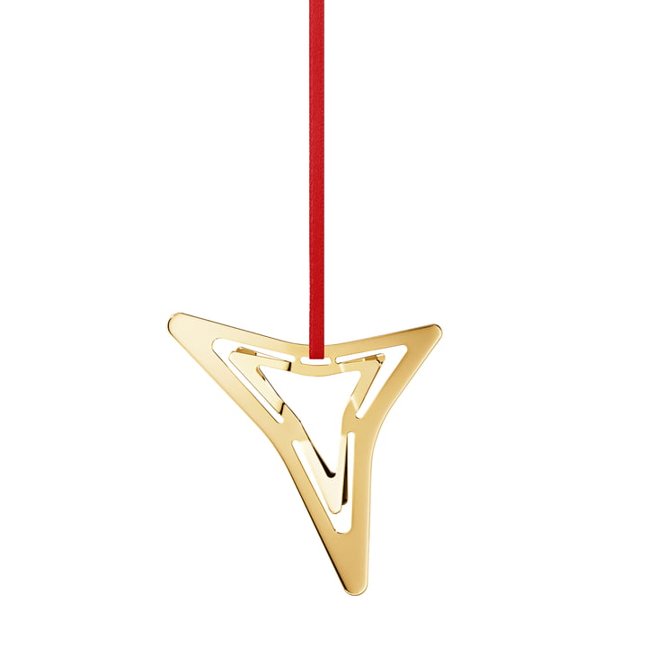 Das Holiday Ornament 2021 Dreistern von Georg Jensen, gold