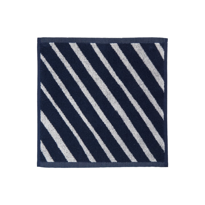 Kalasääski Mini-Handtuch von Marimekko in den Farben dunkelblau / off-white