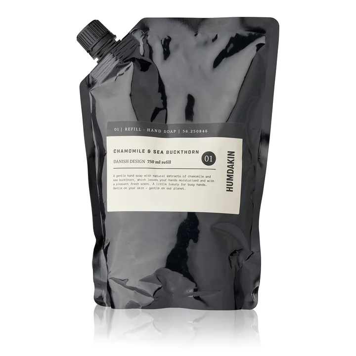 Das Nachfüllpack Handseife von Humdakin, 750 ml, Kamille und Sanddorn