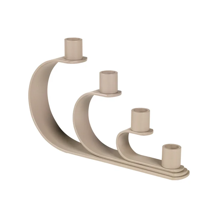 Nami Kerzenhalter, H 16 cm von Broste Copenhagen in simply taupe / warm grey