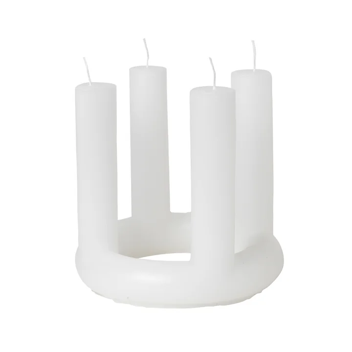 Broste Copenhagen - Lucia Adventskerze, H 18 x Ø 20 cm, pure white