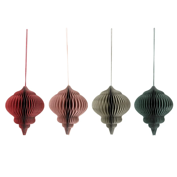 Milay Weihnachtsornament Ø 14 cm (4er-Set) von Bloomingville in multicolor