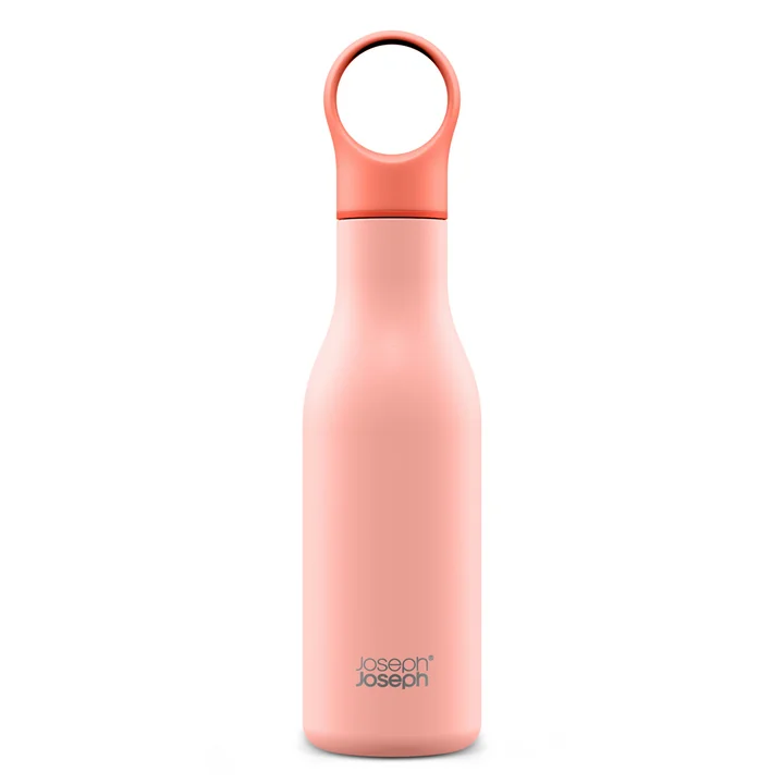 Loop Trinkflasche 500 ml von Joseph Joseph in korallfarben