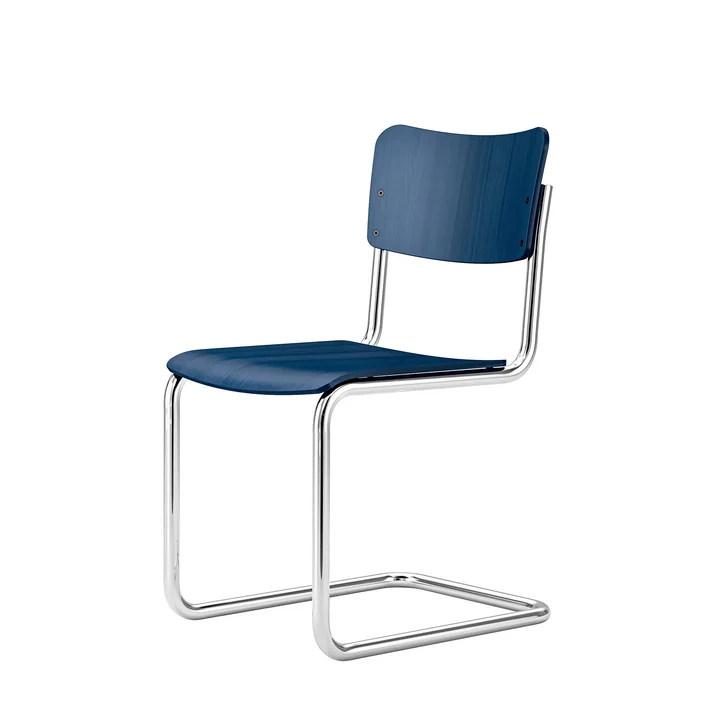 Kinderstuhl S 43 K von Thonet in kobaltblau