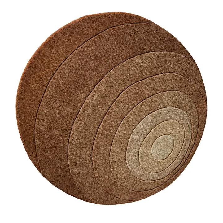 Luna Teppich Ø 120 cm von Verpan in dark sand